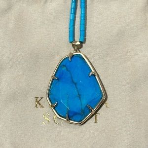 Kendra Scott Turquoise Pendant Beaded Necklace